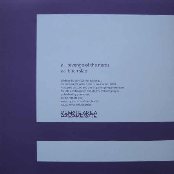 Boris Werner & Lauhaus - Revenge Of The Nerds | Remote Area (remote 010)