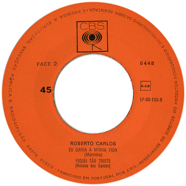 Roberto Carlos - Maria, Carnaval E Cinzas | CBS (6448) - 4