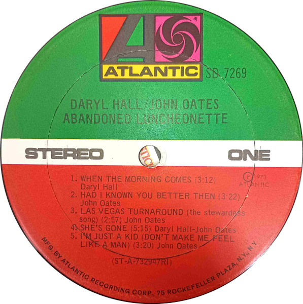 Daryl Hall & John Oates - Abandoned Luncheonette | Atlantic (SD 7269) - 4 Daryl Hall & John Oates - Abandoned Luncheonette | Atlantic (SD 7269) - 4