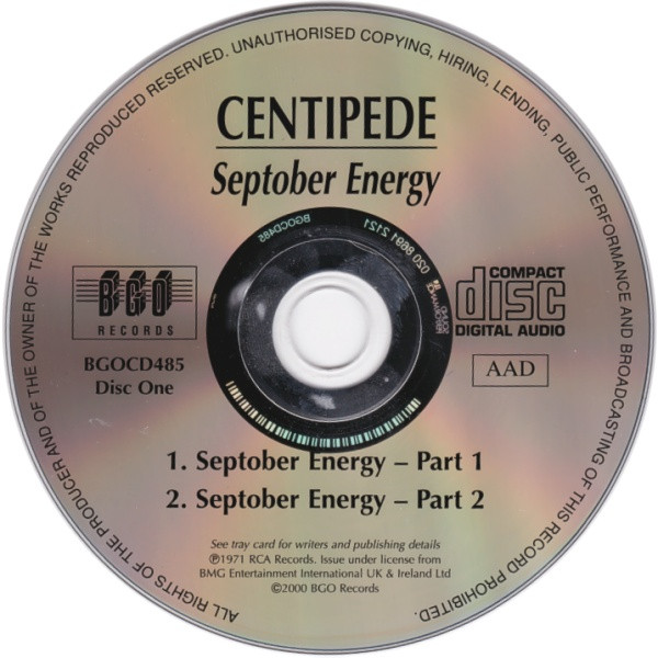Centipede - Septober Energy | BGO Records (BGOCD485) - 3