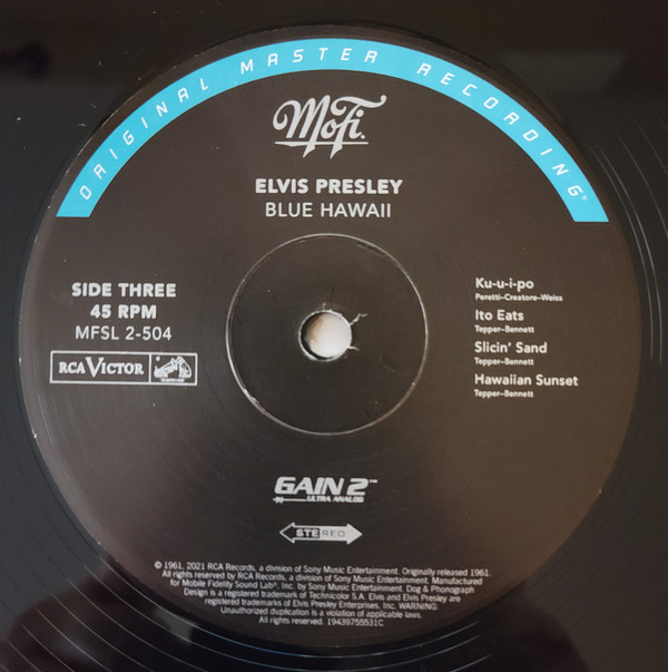 Elvis Presley - Blue Hawaii | Mobile Fidelity Sound Lab (MFSL 2-504) - 3 Elvis Presley - Blue Hawaii | Mobile Fidelity Sound Lab (MFSL 2-504) - 3