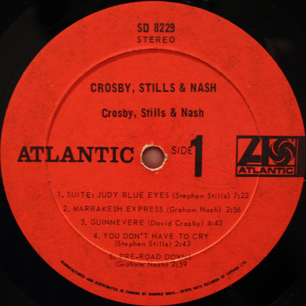 Crosby, Stills & Nash - Crosby, Stills & Nash [Vinyl] | Atlantic (SD 8229) - 4