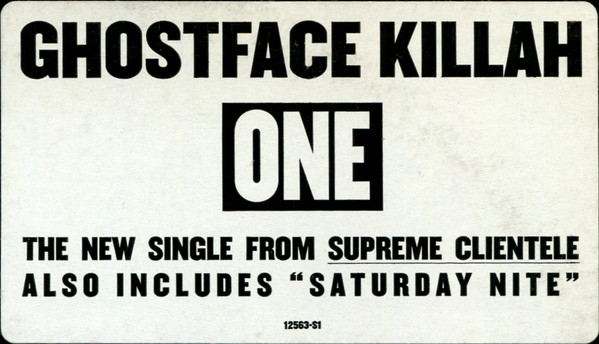 Ghostface Killah - One / Saturday Nite | Epic (EAS 12563) - 4 Ghostface Killah - One / Saturday Nite | Epic (EAS 12563) - 4