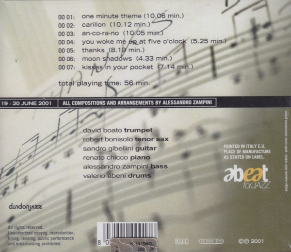 Alessandro Zampini - Thanks | Abeat Records (AZ 002 CD) - 2
