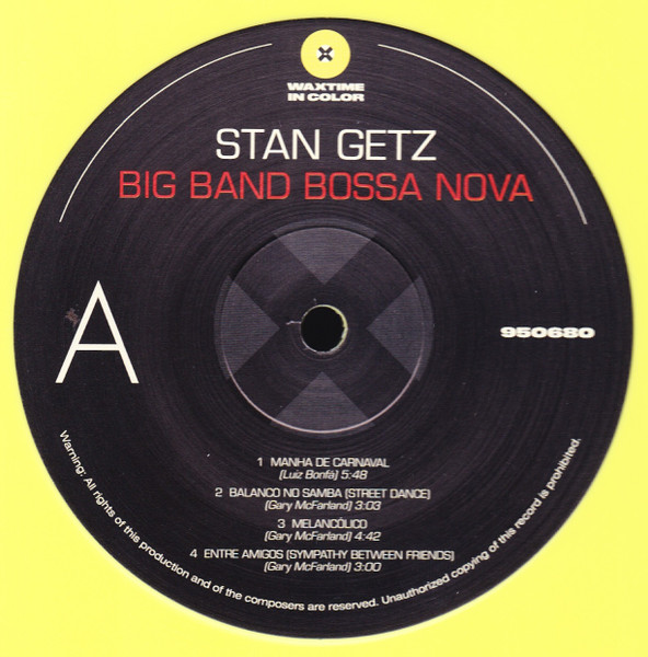 Stan Getz - Big Band Bossa Nova | WaxTime In Color (950680) - 3 Stan Getz - Big Band Bossa Nova | WaxTime In Color (950680) - 3