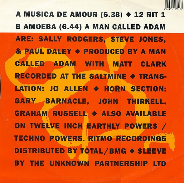 A Man Called Adam - Musica De Amor | Ritmo Recordings (12 RIT 1) - 2 A Man Called Adam - Musica De Amor | Ritmo Recordings (12 RIT 1) - 2