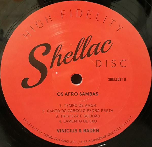 Vinicius De Moraes & Baden Powell - Os Afro Sambas | Shellac Disc (SHELL031) - 4 Vinicius De Moraes & Baden Powell - Os Afro Sambas | Shellac Disc (SHELL031) - 4