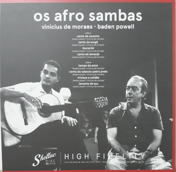 Vinicius De Moraes & Baden Powell - Os Afro Sambas | Shellac Disc (SHELL031) - 2 Vinicius De Moraes & Baden Powell - Os Afro Sambas | Shellac Disc (SHELL031) - 2