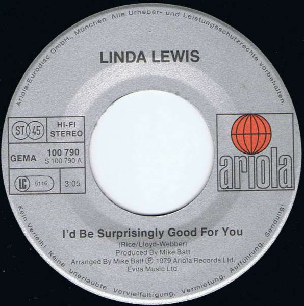 Linda Lewis - I'd Be Surprisingly Good For You | Ariola (100 790) - 2