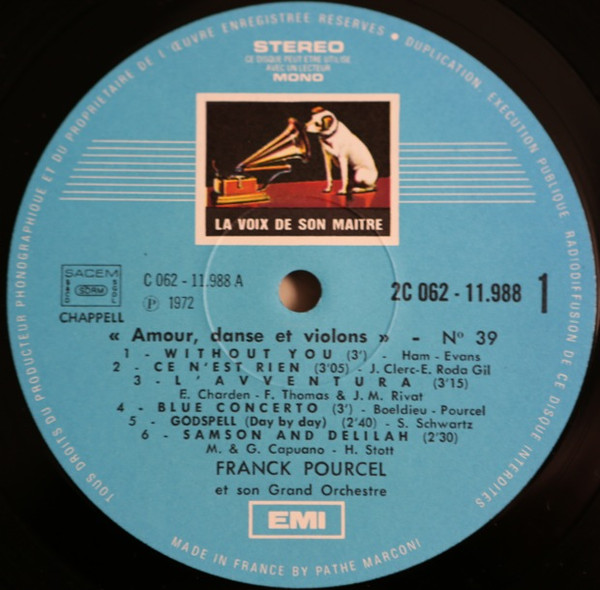 Franck Pourcel - Franck Pourcel Et Son Grand Orchestre No. 39 | La Voix De Son Maître (2C 062-11988) - 2