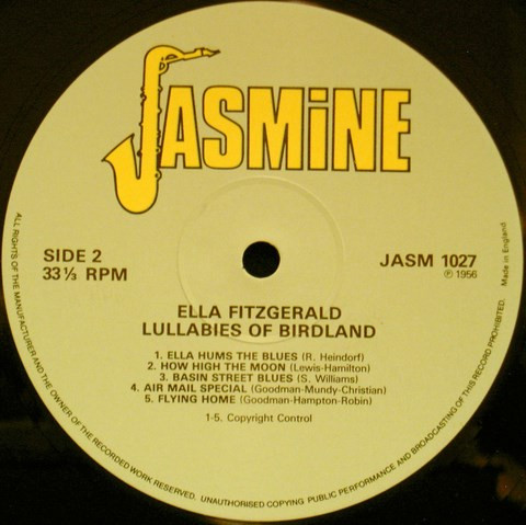 Ella Fitzgerald - Lullabies Of Birdland | Jasmine Records (JASM 1027) - 4