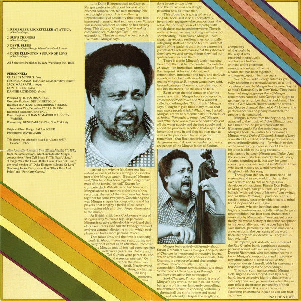 Charles Mingus - Changes One | Rhino Records (8122-71403-2) - 3 Charles Mingus - Changes One | Rhino Records (8122-71403-2) - 3