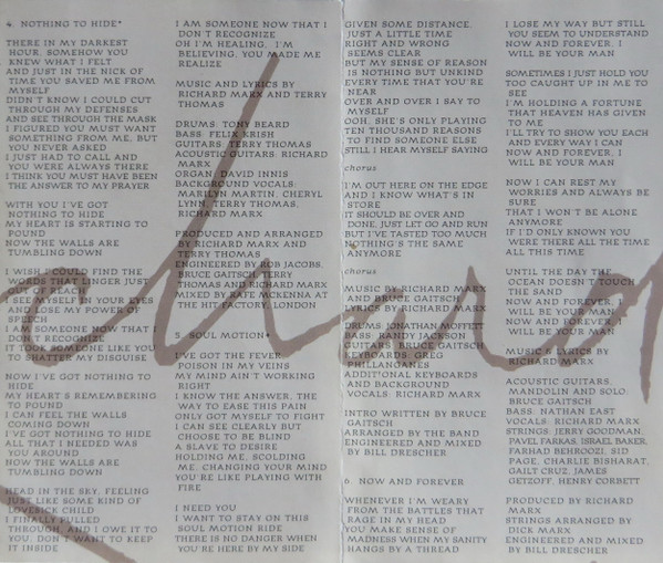 Richard Marx - Paid Vacation | Capitol Records (C4 0777 7 81232 4 8) - 4