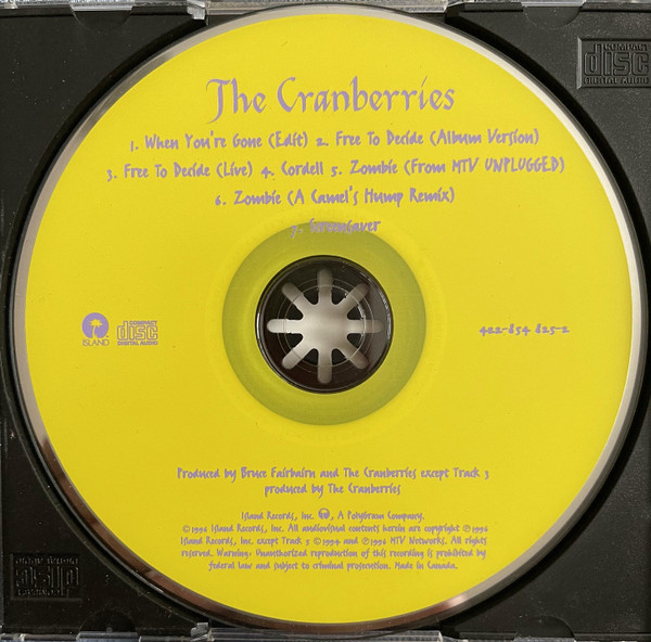 The Cranberries - When You're Gone • Free To Decide [CD] | Island Records (422-854 825-2) - 4