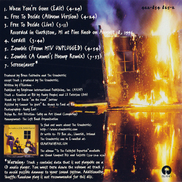 The Cranberries - When You're Gone • Free To Decide [CD] | Island Records (422-854 825-2) - 2