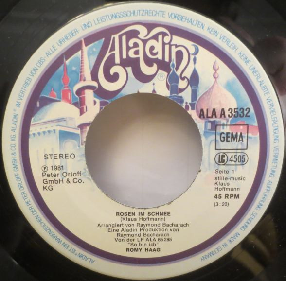 Romy Haag - Rosen Im Schnee | Aladin (ALA A 3532) - 3