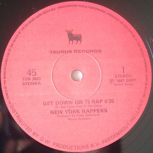 New York Rappers - Get Down On It Rap | Taurus Records (TSR 3683) - main