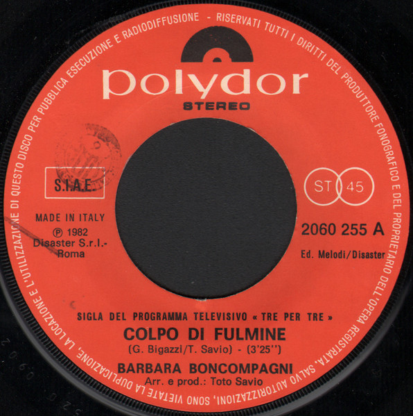 Barbara Boncompagni - Colpo Di Fulmine | Polydor (2060 255) - 3 Barbara Boncompagni - Colpo Di Fulmine | Polydor (2060 255) - 3