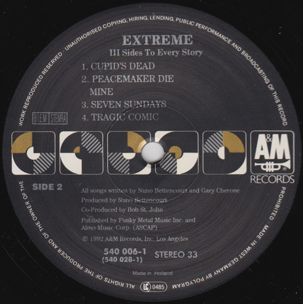 Extreme - III Sides To Every Story | A&M Records (540 006-1) - 4