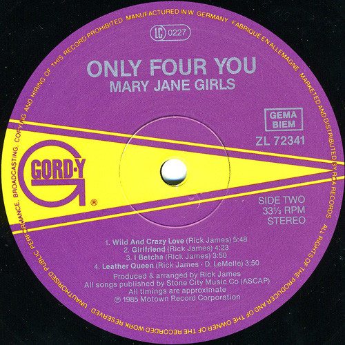Mary Jane Girls - Only Four You | Gordy (ZL 72341) - 4