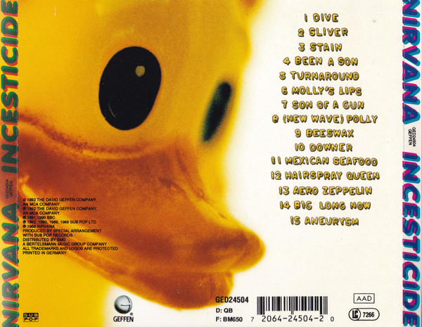 Nirvana - Incesticide | Geffen Records (GED24504) - main