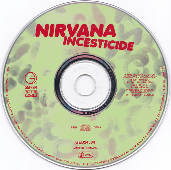 Nirvana - Incesticide | Geffen Records (GED24504) - 2