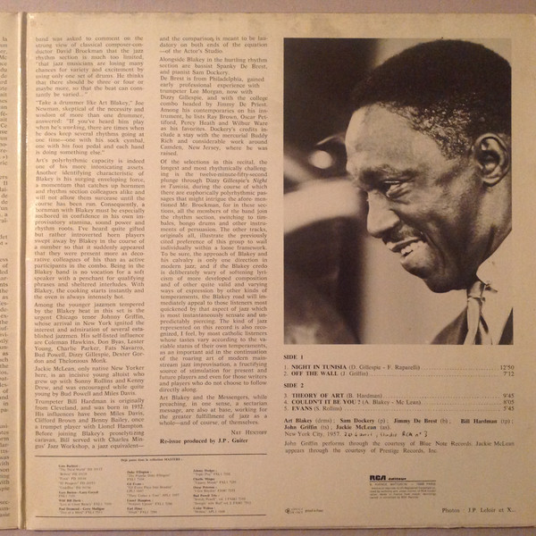 Art Blakey & The Jazz Messengers - A Night In Tunisia | RCA (FXL1 7318) - 3