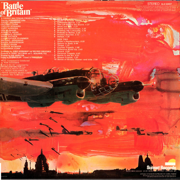 Ron Goodwin , Sir William Walton - Battle Of Britain - Original Soundtrack Recording | Sunset Records (SLS 50407) - 2 Ron Goodwin , Sir William Walton - Battle Of Britain - Original Soundtrack Recording | Sunset Records (SLS 50407) - 2