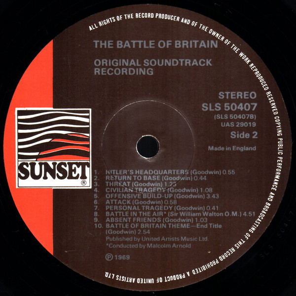 Ron Goodwin , Sir William Walton - Battle Of Britain - Original Soundtrack Recording | Sunset Records (SLS 50407) - 4 Ron Goodwin , Sir William Walton - Battle Of Britain - Original Soundtrack Recording | Sunset Records (SLS 50407) - 4