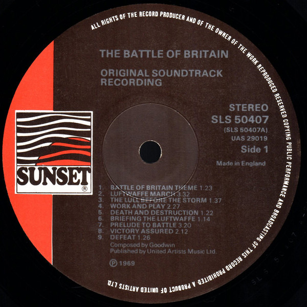 Ron Goodwin , Sir William Walton - Battle Of Britain - Original Soundtrack Recording | Sunset Records (SLS 50407) - 3 Ron Goodwin , Sir William Walton - Battle Of Britain - Original Soundtrack Recording | Sunset Records (SLS 50407) - 3