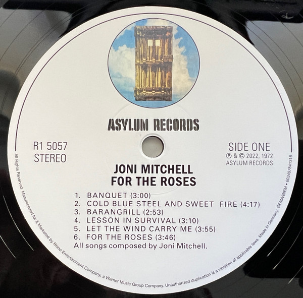 Joni Mitchell - For The Roses | Asylum Records (R1 5057) - 3 Joni Mitchell - For The Roses | Asylum Records (R1 5057) - 3