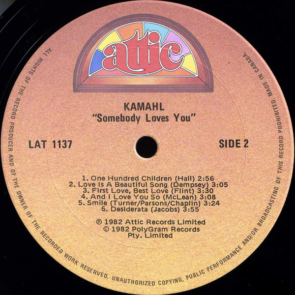 Kamahl - Somebody Loves You | Attic (LAT 1137) - 4 Kamahl - Somebody Loves You | Attic (LAT 1137) - 4