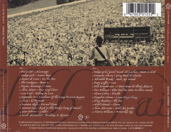 Various - Lilith Fair (A Celebration Of Women In Music) | Nettwerk (0 6700 30125 2 2) - 2 Various - Lilith Fair (A Celebration Of Women In Music) | Nettwerk (0 6700 30125 2 2) - 2