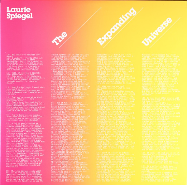 Laurie Spiegel - The Expanding Universe | Unseen Worlds (UW19LP) - main Laurie Spiegel - The Expanding Universe | Unseen Worlds (UW19LP) - main