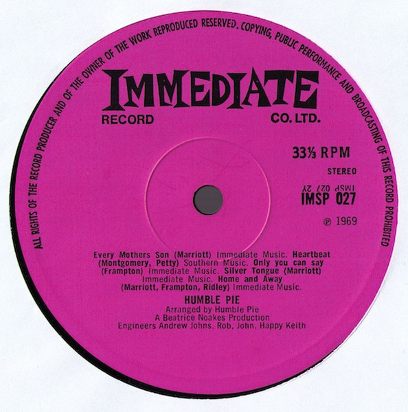 Humble Pie - Town And Country | Immediate (IMSP 027) - 4