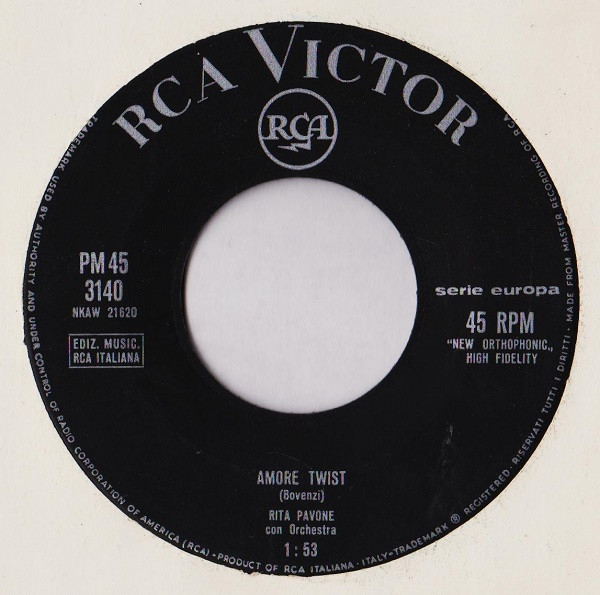 Rita Pavone - La Partita Di Pallone / Amore Twist | RCA Victor (PM45 3140) - 4