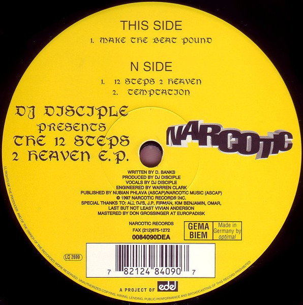 DJ Disciple - 12 Steps 2 Heaven EP | Narcotic (0084090 DEA) - main