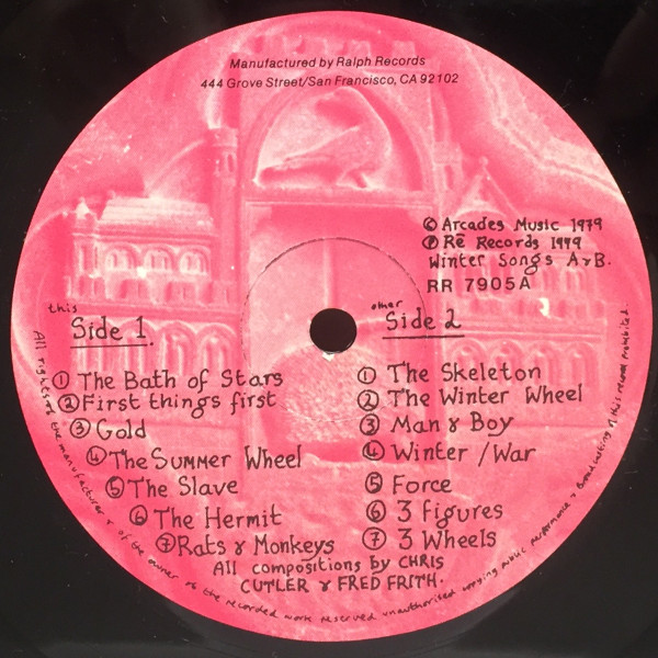 Art Bears - Winter Songs | Ralph Records (RR 7905) - 3 Art Bears - Winter Songs | Ralph Records (RR 7905) - 3