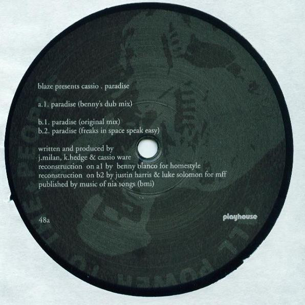 Blaze Presents Cassio Ware - Paradise | Playhouse (PLAY48) - main Blaze Presents Cassio Ware - Paradise | Playhouse (PLAY48) - main