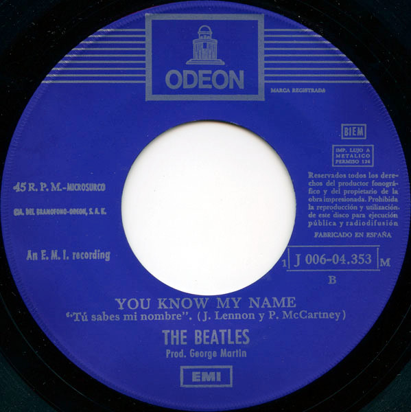 The Beatles - Let It Be / You Know My Name | Odeon (1 J 006-04.353 M) - 4
