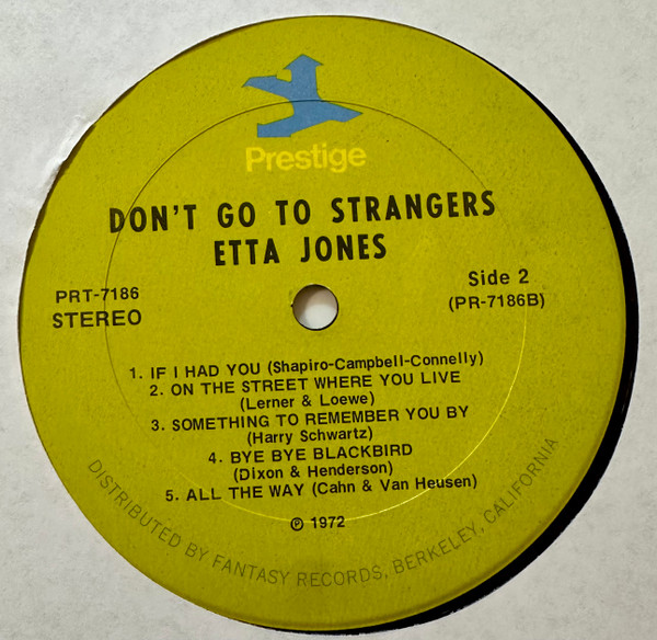 Etta Jones - Don't Go To Strangers | Prestige (7186) - 4