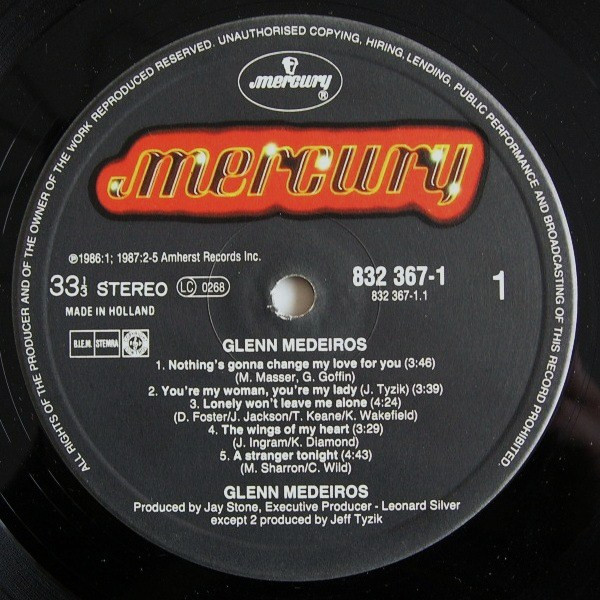 Glenn Medeiros - Glenn Medeiros | Mercury (832 367-1) - 3