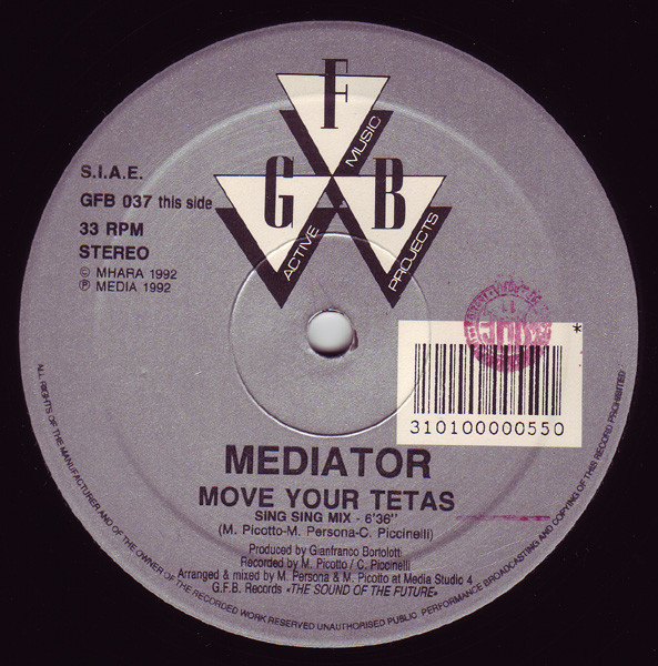 Mediator - Move Your Tetas | GFB Records (GFB 037) - main