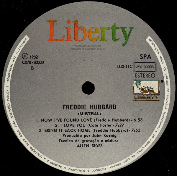 Freddie Hubbard - Mistral | Liberty (LUS-11C 078-83330) - 3