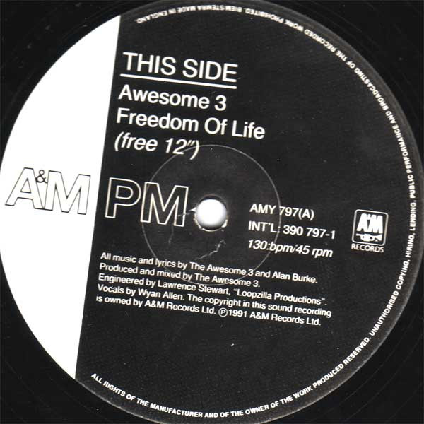 Awesome 3 - Freedom Of Life | A&M PM (AMY 797) - 3 Awesome 3 - Freedom Of Life | A&M PM (AMY 797) - 3