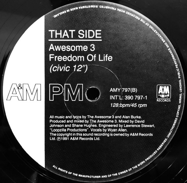 Awesome 3 - Freedom Of Life | A&M PM (AMY 797) - 4 Awesome 3 - Freedom Of Life | A&M PM (AMY 797) - 4
