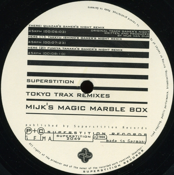 Mijk's Magic Marble Box - Tokyo Trax (Remixes) | Superstition (Superstition 2049) - 3 Mijk's Magic Marble Box - Tokyo Trax (Remixes) | Superstition (Superstition 2049) - 3