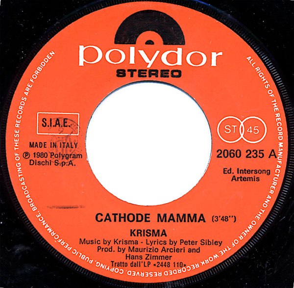 Krisma - Cathode Mamma | Polydor (2060 235) - 3