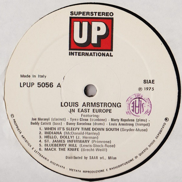 Louis Armstrong - In East Europe | Up (LPUP 5056) - 3