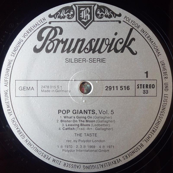 Taste - Pop Giants, Vol. 5 | Brunswick (2911 516) - 3